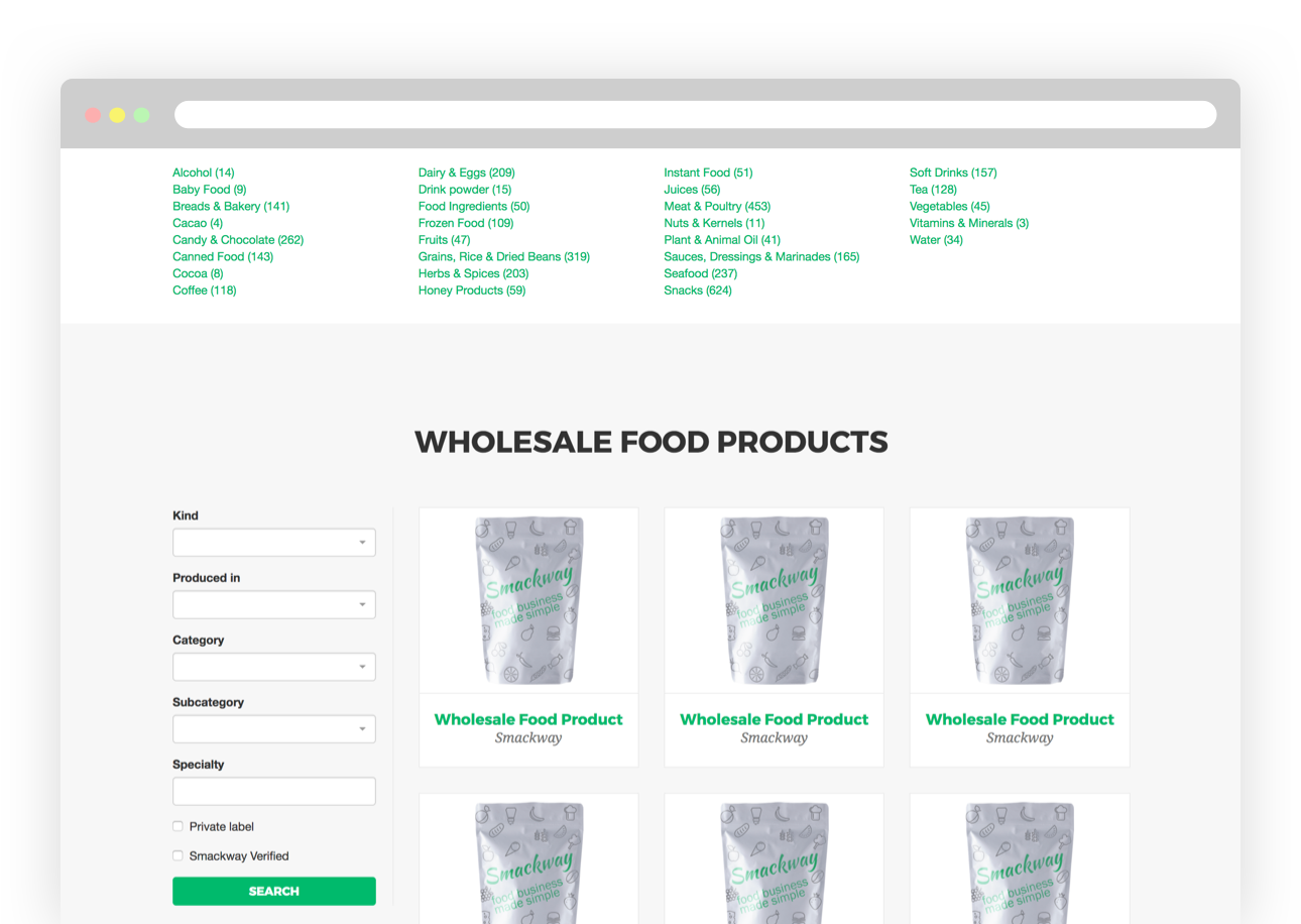 Product list screen